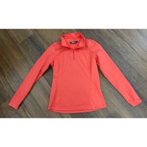 North Face zip up long sleeve coral size xs